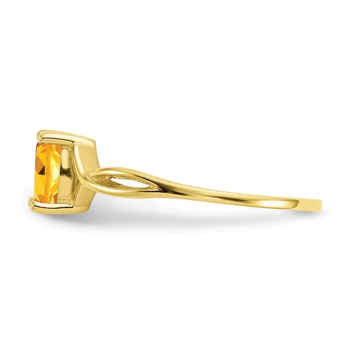 Rings Goldia 10K Yellow Gold Polished Geniune Citrine Birthstone Ring