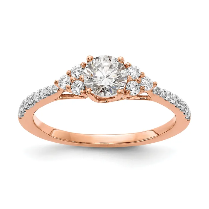 Rings Goldia 14k Rose Gold 34 Ct Lab Grown Diamond VSSI G Round Shared Prong Engagement Ring Rings Goldia 14k Rose Gold 34 Ct Lab Grown Diamond VSSI G Round Shared Prong Engagement Ring