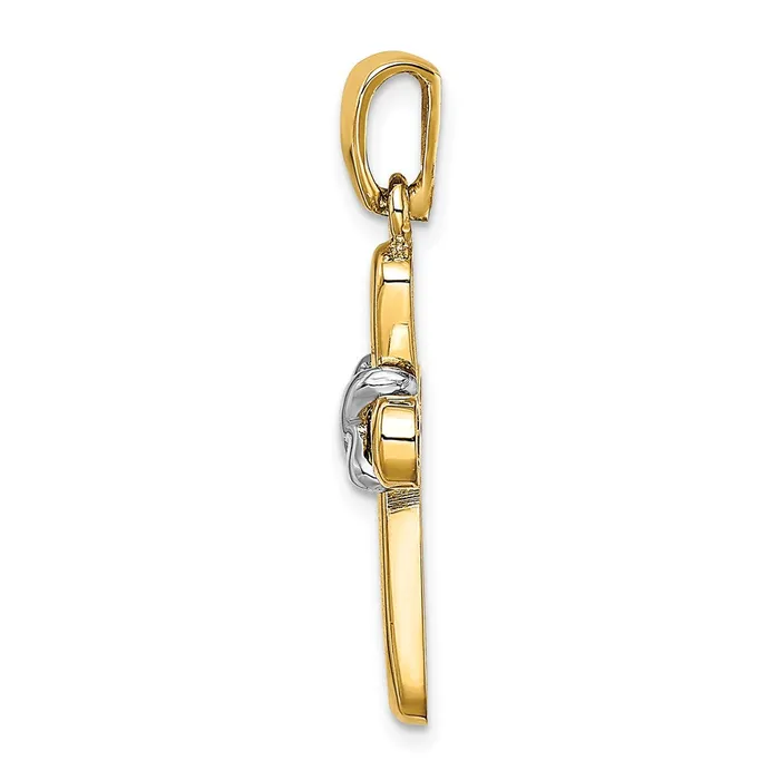 Rings Goldia 14k Twotone Gold Cross X Center Pendant