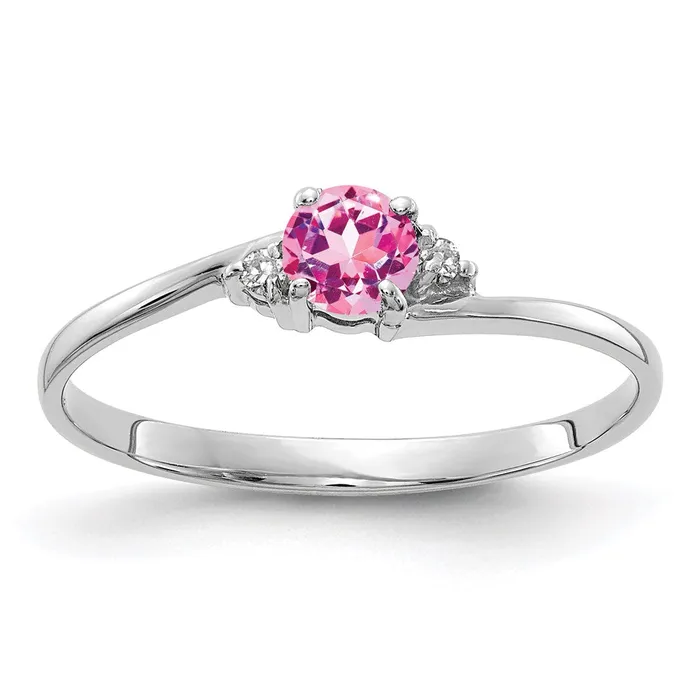 Rings Goldia 14k White Gold 4mm Pink Sapphire A Real Diamond ring