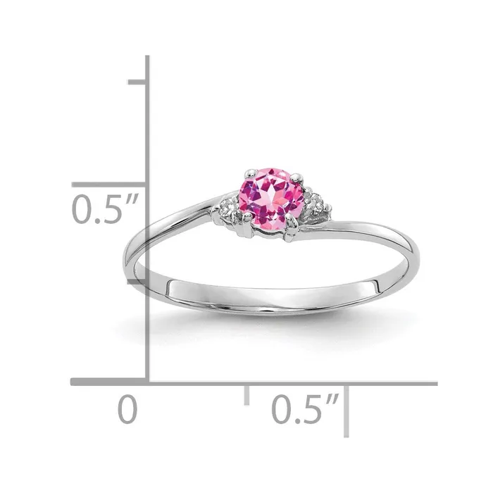 Rings Goldia 14k White Gold 4mm Pink Sapphire A Real Diamond ring