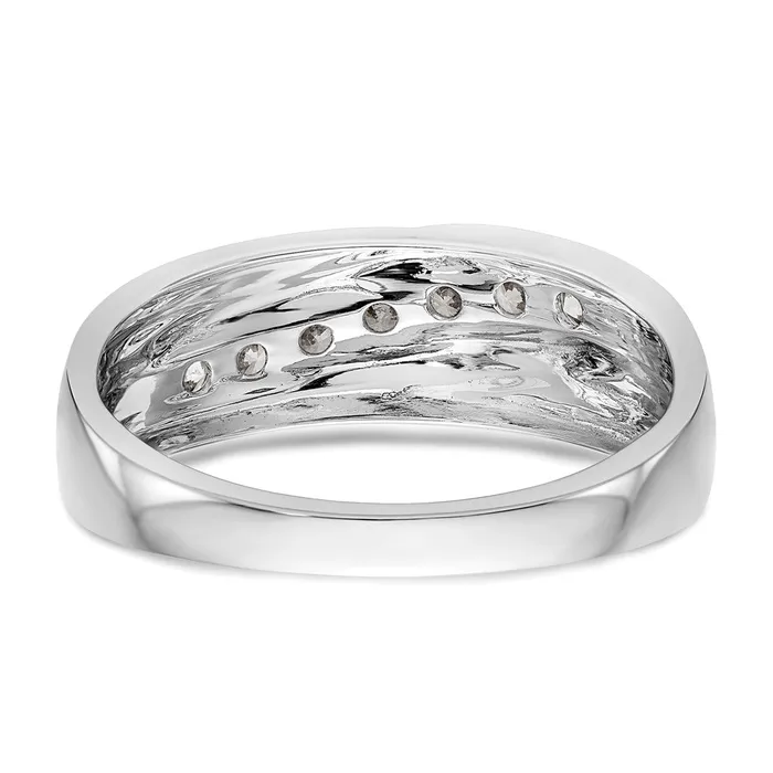 Rings Goldia 14k White Gold 7Stone 12 carat Diamond Complete Mens Band