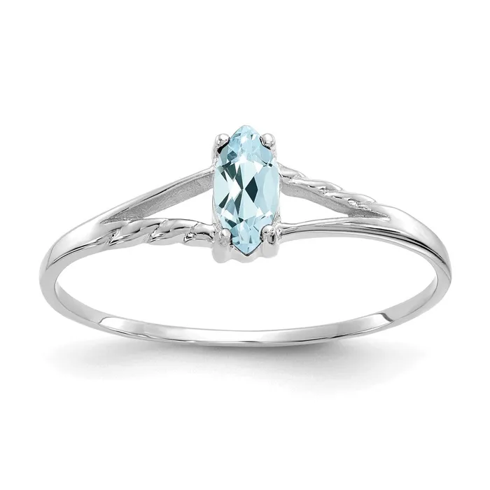 Rings Goldia 14k White Gold Aquamarine Birthstone Ring