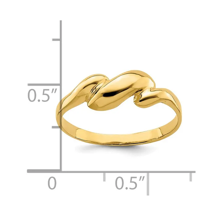 Rings Goldia 14K Yellow Gold Curltop Dome Ring