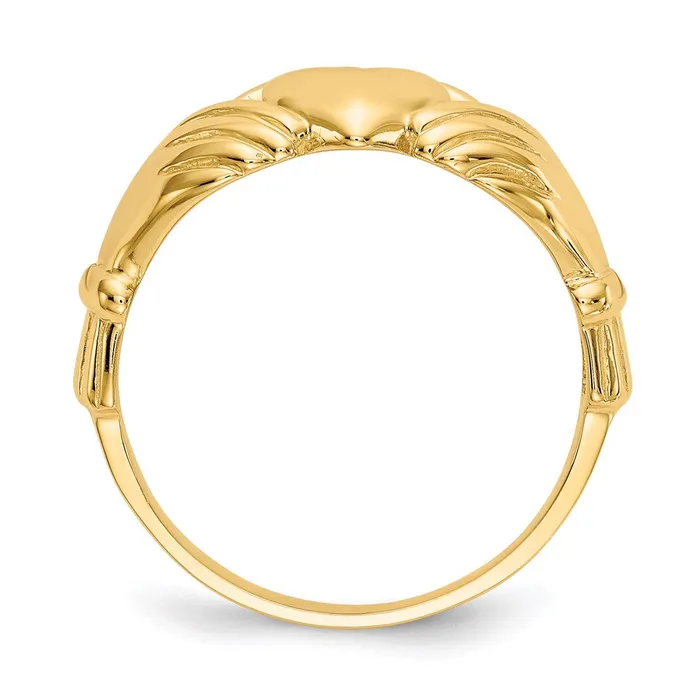 Rings Goldia 14K Yellow Gold Mens Claddagh Ring