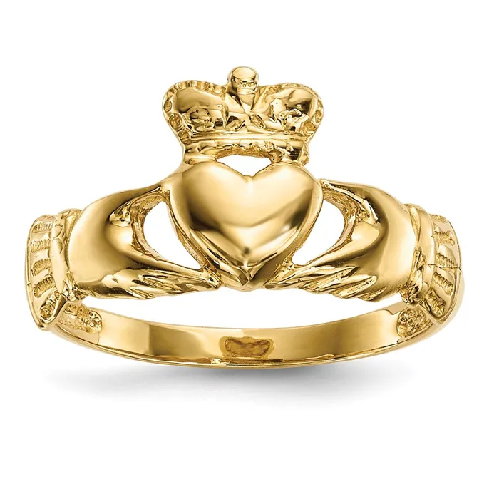 Rings Goldia 14K Yellow Gold Polished Claddagh Ring