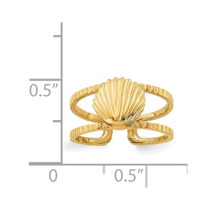 Rings Goldia 14k Yellow Gold Sea Shell Toe Ring