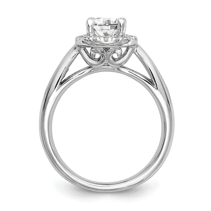 Rings Goldiacom 14k White Gold Round Halo Simulated Diamond Engagement Ring Rings Goldiacom 14k White Gold Round Halo Simulated Diamond Engagement Ring