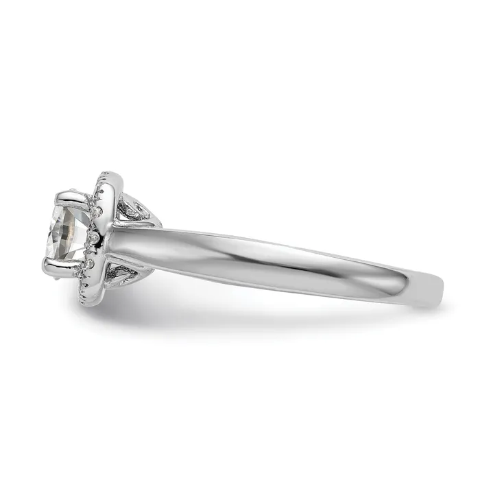 Rings Goldiacom 14k White Gold Round Halo Simulated Diamond Engagement Ring Rings Goldiacom 14k White Gold Round Halo Simulated Diamond Engagement Ring