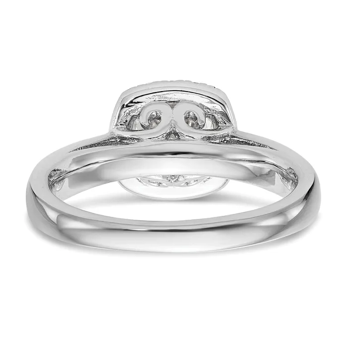 Rings Goldiacom 14k White Gold Round Halo Simulated Diamond Engagement Ring Rings Goldiacom 14k White Gold Round Halo Simulated Diamond Engagement Ring