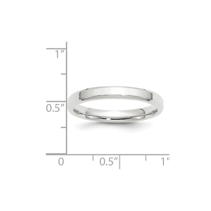 Rings Goldia Solid 10K White Gold 3mm Bevel Edge Comfort Fit MensWomens Wedding Band Ring Size 12 Rings Goldia Solid 10K White Gold 3mm Bevel Edge Comfort Fit MensWomens Wedding Band Ring Size 12