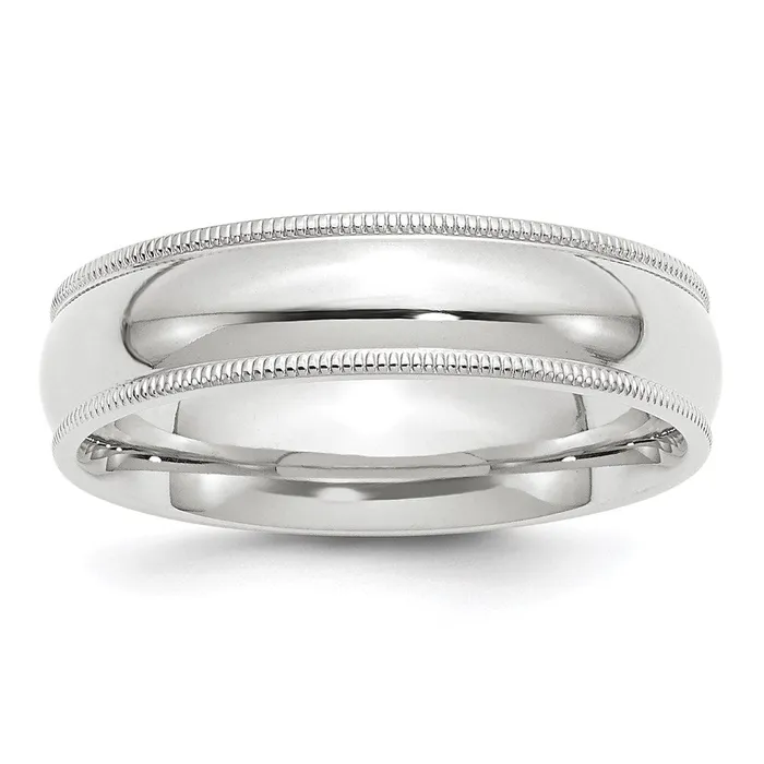 Rings Goldia Solid 10K White Gold 6mm Milgrain Comfort Fit MensWomens Wedding Band Ring Size 6 Rings Goldia Solid 10K White Gold 6mm Milgrain Comfort Fit MensWomens Wedding Band Ring Size 6