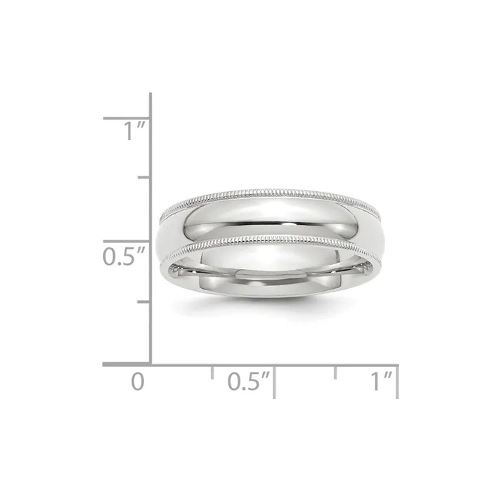 Rings Goldia Solid 10K White Gold 6mm Milgrain Comfort Fit MensWomens Wedding Band Ring Size 6 Rings Goldia Solid 10K White Gold 6mm Milgrain Comfort Fit MensWomens Wedding Band Ring Size 6