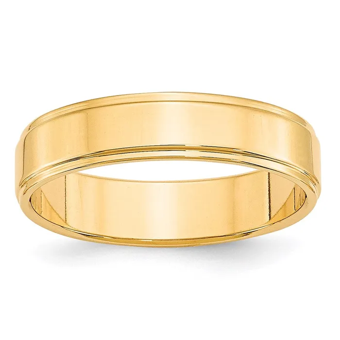 Rings Goldia Solid 10K Yellow Gold 5mm Flat with Step Edge MensWomens Wedding Band Ring Size 10 Rings Goldia Solid 10K Yellow Gold 5mm Flat with Step Edge MensWomens Wedding Band Ring Size 10