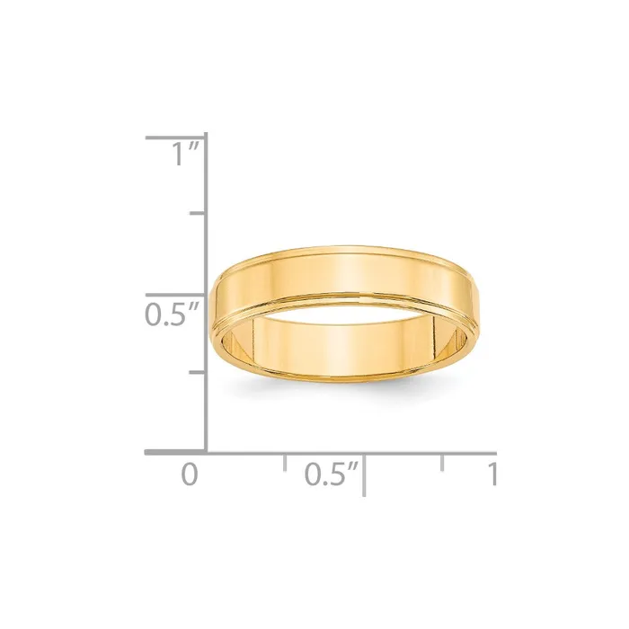 Rings Goldia Solid 10K Yellow Gold 5mm Flat with Step Edge MensWomens Wedding Band Ring Size 10 Rings Goldia Solid 10K Yellow Gold 5mm Flat with Step Edge MensWomens Wedding Band Ring Size 10