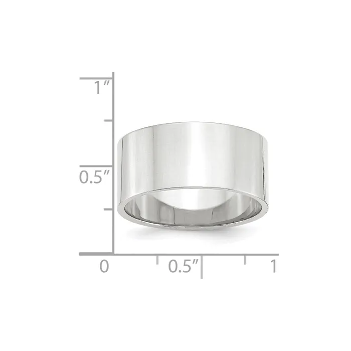 Rings Goldia Solid 14K White Gold 10mm Light Weight Flat MensWomens Wedding Band Ring Size 10 Rings Goldia Solid 14K White Gold 10mm Light Weight Flat MensWomens Wedding Band Ring Size 10