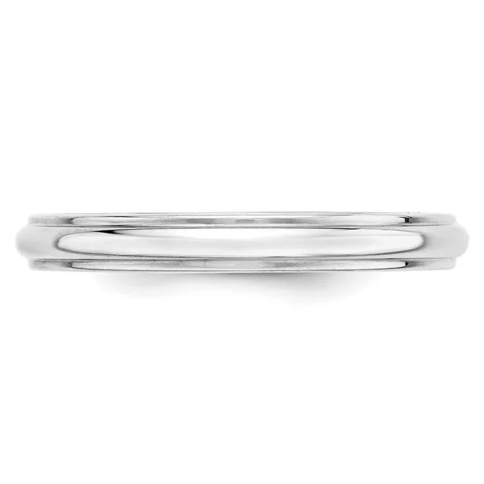 Rings Goldia Solid 14K White Gold 3mm Half Round with Edge MensWomens Wedding Band Ring Size 55 Rings Goldia Solid 14K White Gold 3mm Half Round with Edge MensWomens Wedding Band Ring Size 55
