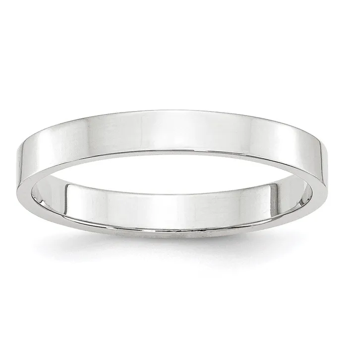 Rings Goldia Solid 14K White Gold 3mm Light Weight Flat MensWomens Wedding Band Ring Size 135 Rings Goldia Solid 14K White Gold 3mm Light Weight Flat MensWomens Wedding Band Ring Size 135
