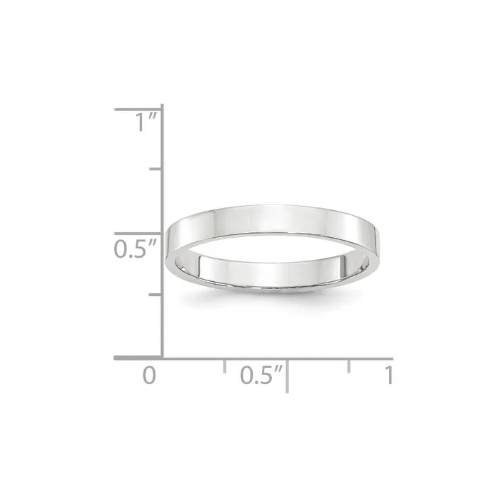 Rings Goldia Solid 14K White Gold 3mm Light Weight Flat MensWomens Wedding Band Ring Size 135 Rings Goldia Solid 14K White Gold 3mm Light Weight Flat MensWomens Wedding Band Ring Size 135