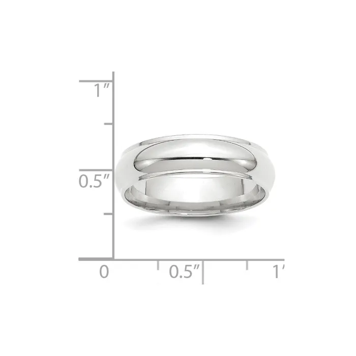 Rings Goldia Solid 14K White Gold 6mm Half Round with Edge MensWomens Wedding Band Ring Size 125 Rings Goldia Solid 14K White Gold 6mm Half Round with Edge MensWomens Wedding Band Ring Size 125