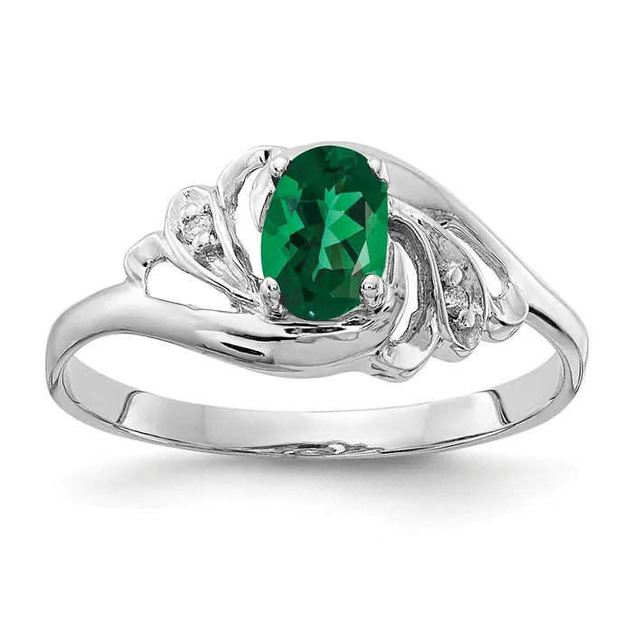 Rings Goldia Solid 14k White Gold 6x4mm Oval Mount St Helens VS Simulated CZ Ring Rings Goldia Solid 14k White Gold 6x4mm Oval Mount St Helens VS Simulated CZ Ring