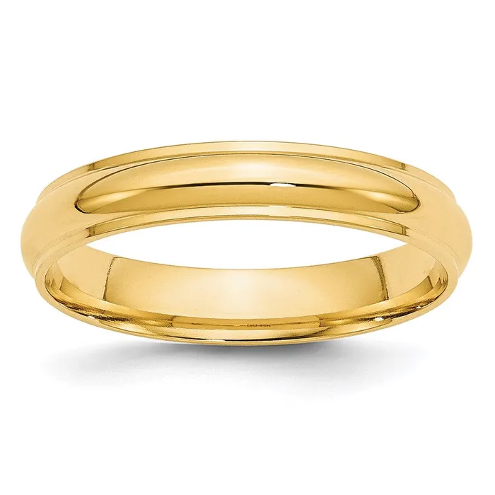 Rings Goldia Solid 14K Yellow Gold 4mm Half Round with Edge MensWomens Wedding Band Ring Size 14 Rings Goldia Solid 14K Yellow Gold 4mm Half Round with Edge MensWomens Wedding Band Ring Size 14