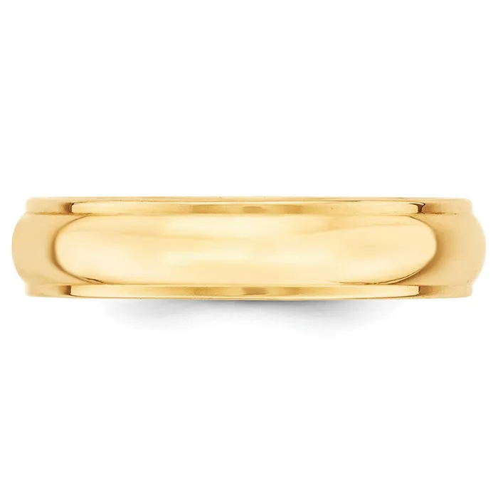 Rings Goldia Solid 14K Yellow Gold 5mm Half Round with Edge MensWomens Wedding Band Ring Size 9 Rings Goldia Solid 14K Yellow Gold 5mm Half Round with Edge MensWomens Wedding Band Ring Size 9