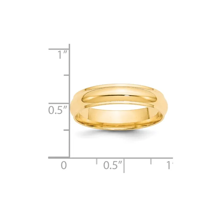Rings Goldia Solid 14K Yellow Gold 5mm Half Round with Edge MensWomens Wedding Band Ring Size 9 Rings Goldia Solid 14K Yellow Gold 5mm Half Round with Edge MensWomens Wedding Band Ring Size 9