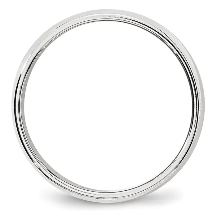 Rings Goldia Solid 18K White Gold 6mm Milgrain Half Round MensWomens Wedding Band Ring Size 135 Rings Goldia Solid 18K White Gold 6mm Milgrain Half Round MensWomens Wedding Band Ring Size 135