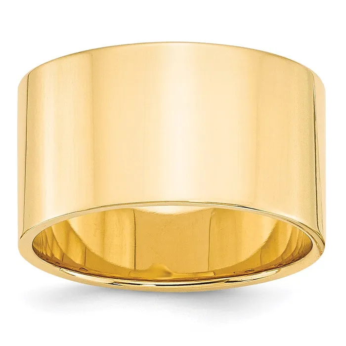 Rings Goldia Solid 18K Yellow Gold 12mm Light Weight Flat MensWomens Wedding Band Ring Size 55 Rings Goldia Solid 18K Yellow Gold 12mm Light Weight Flat MensWomens Wedding Band Ring Size 55