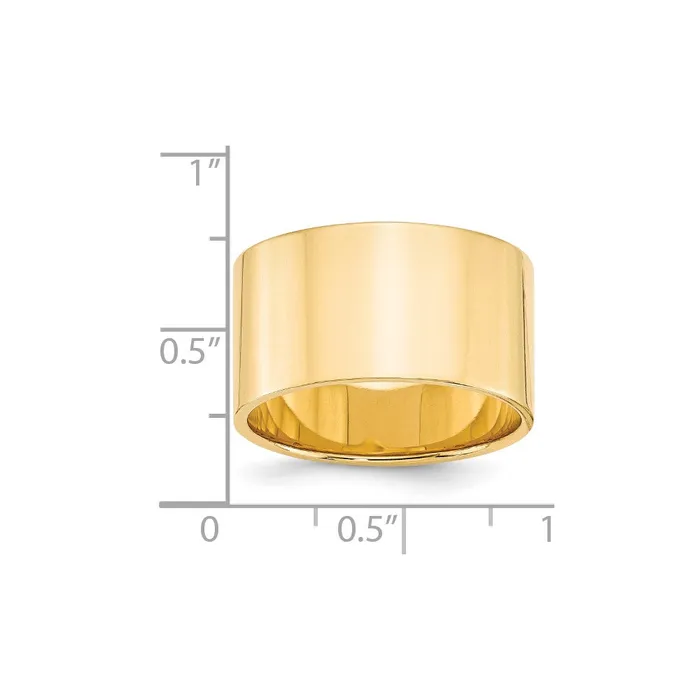 Rings Goldia Solid 18K Yellow Gold 12mm Light Weight Flat MensWomens Wedding Band Ring Size 55 Rings Goldia Solid 18K Yellow Gold 12mm Light Weight Flat MensWomens Wedding Band Ring Size 55
