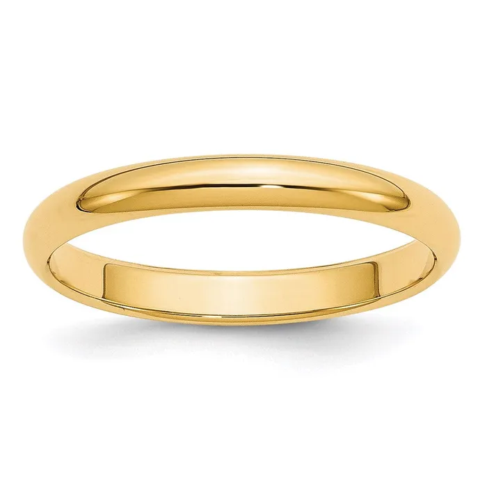 Rings Goldia Solid 18K Yellow Gold 3mm HalfRound Wedding MensWomens Wedding Band Ring Size 7 Rings Goldia Solid 18K Yellow Gold 3mm HalfRound Wedding MensWomens Wedding Band Ring Size 7