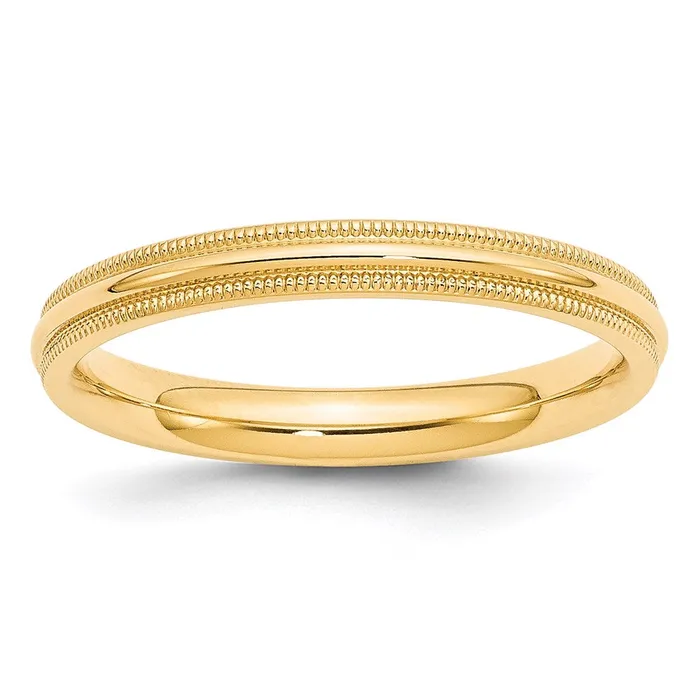 Rings Goldia Solid 18K Yellow Gold 3mm Milgrain Comfort Fit MensWomens Wedding Band Ring Size 95 Rings Goldia Solid 18K Yellow Gold 3mm Milgrain Comfort Fit MensWomens Wedding Band Ring Size 95