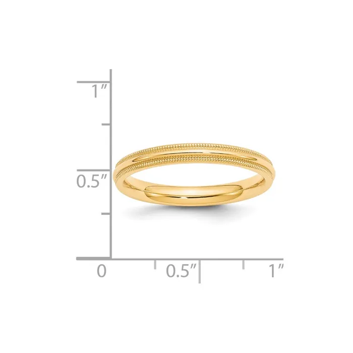 Rings Goldia Solid 18K Yellow Gold 3mm Milgrain Comfort Fit MensWomens Wedding Band Ring Size 95 Rings Goldia Solid 18K Yellow Gold 3mm Milgrain Comfort Fit MensWomens Wedding Band Ring Size 95