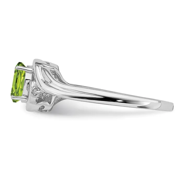 Rings Goldia Sterling Silver Rhodium Plated Diamond u0026 Peridot Ring