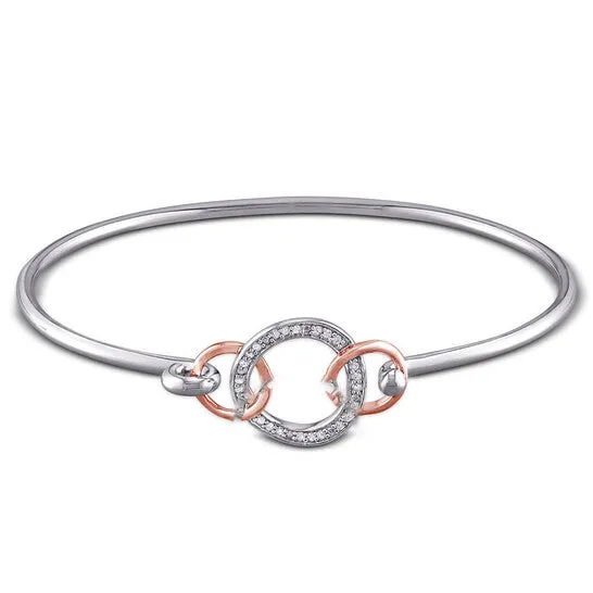Rings JMS always Original AMOUR Diamond Interlocking Circle Bangle In Sterling Silver Rings JMS always Original AMOUR Diamond Interlocking Circle Bangle In Sterling Silver