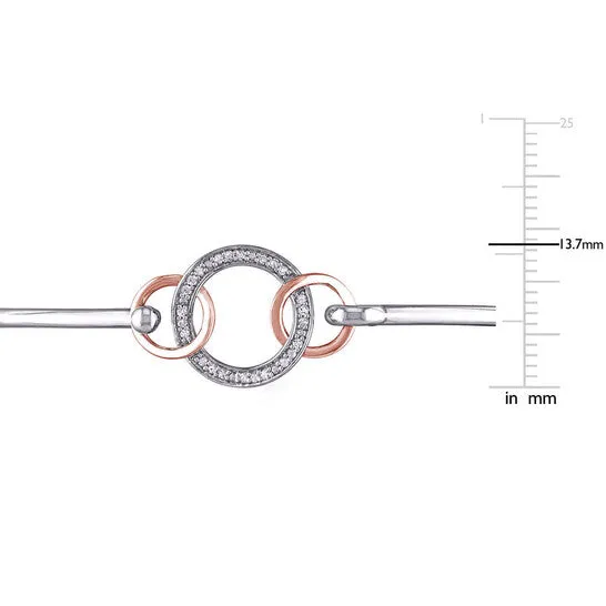 Rings JMS always Original AMOUR Diamond Interlocking Circle Bangle In Sterling Silver Rings JMS always Original AMOUR Diamond Interlocking Circle Bangle In Sterling Silver