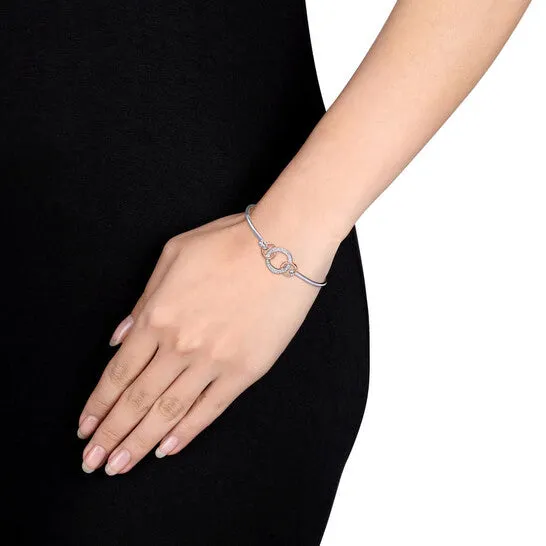 Rings JMS always Original AMOUR Diamond Interlocking Circle Bangle In Sterling Silver Rings JMS always Original AMOUR Diamond Interlocking Circle Bangle In Sterling Silver