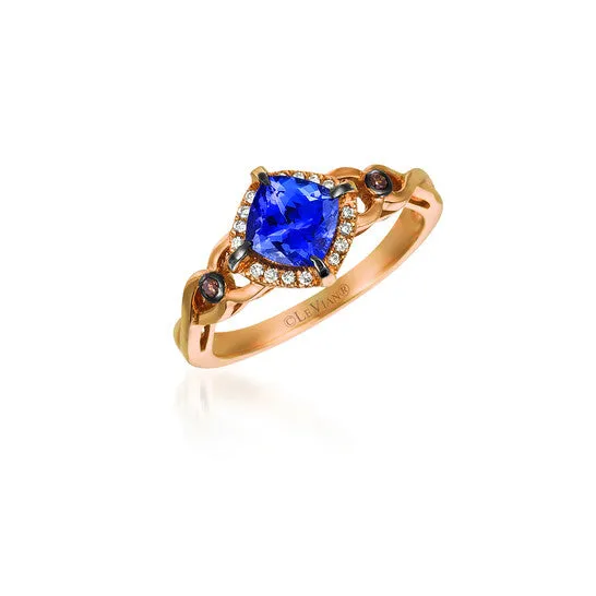 Rings JMS always Original Le Vian Chocolatier Ring Blueberry Tanzanite Chocolate Diamonds Vanilla Diamonds set in 14K Strawberry Gold Ring Size 7 WJAI 208 Rings JMS always Original Le Vian Chocolatier Ring Blueberry Tanzanite Chocolate Diamonds Vanilla Diamonds set in 14K Strawberry Gold Ring Size 7 WJAI 208