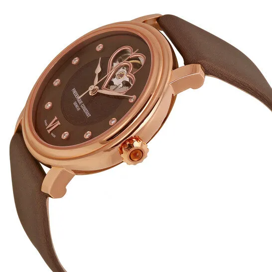 Rings Original Frederique Constant Double Heart Brown Mother of Pearl Dial Rose Goldtone Ladies Watch FC310CDHB3P4 JMS always Rings Original Frederique Constant Double Heart Brown Mother of Pearl Dial Rose Goldtone Ladies Watch FC310CDHB3P4 JMS always