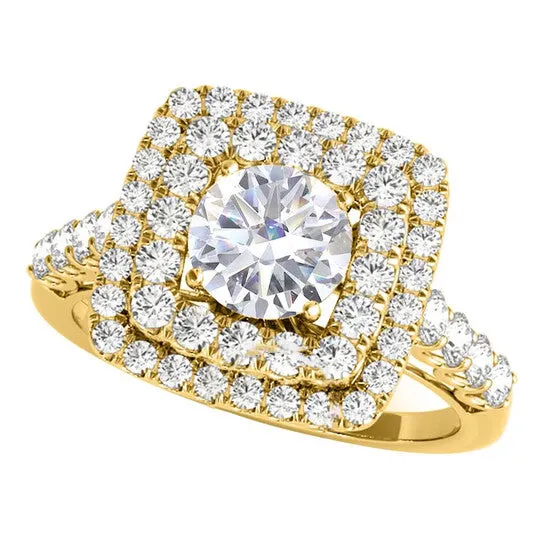Rings Original Maulijewels 200 Carat Moissanite Diamond 14K Yellow Gold Halo Engagement Rings For Women JMS always Rings Original Maulijewels 200 Carat Moissanite Diamond 14K Yellow Gold Halo Engagement Rings For Women JMS always