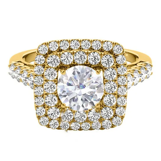 Rings Original Maulijewels 200 Carat Moissanite Diamond 14K Yellow Gold Halo Engagement Rings For Women JMS always Rings Original Maulijewels 200 Carat Moissanite Diamond 14K Yellow Gold Halo Engagement Rings For Women JMS always