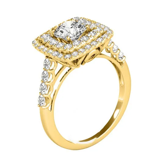 Rings Original Maulijewels 200 Carat Moissanite Diamond 14K Yellow Gold Halo Engagement Rings For Women JMS always Rings Original Maulijewels 200 Carat Moissanite Diamond 14K Yellow Gold Halo Engagement Rings For Women JMS always