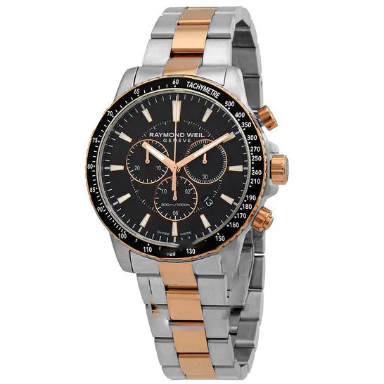 Rings Original Raymond Weil Tango Chronograph Quartz Black Dial Twotone Mens Watch 8570 SP520001 JMS always Rings Original Raymond Weil Tango Chronograph Quartz Black Dial Twotone Mens Watch 8570 SP520001 JMS always