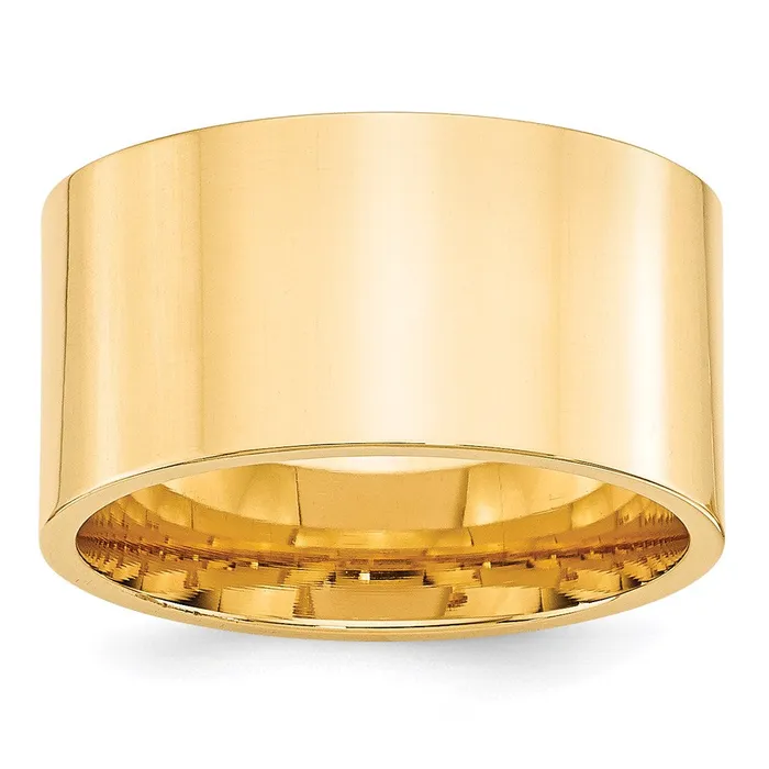 Rings Solid 10K Yellow Gold 12mm Standard Flat Comfort Fit MensWomens Wedding Band Ring Size 65 Goldia Rings Solid 10K Yellow Gold 12mm Standard Flat Comfort Fit MensWomens Wedding Band Ring Size 65 Goldia