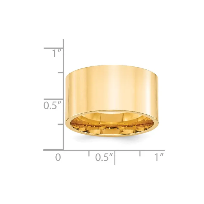 Rings Solid 10K Yellow Gold 12mm Standard Flat Comfort Fit MensWomens Wedding Band Ring Size 65 Goldia Rings Solid 10K Yellow Gold 12mm Standard Flat Comfort Fit MensWomens Wedding Band Ring Size 65 Goldia