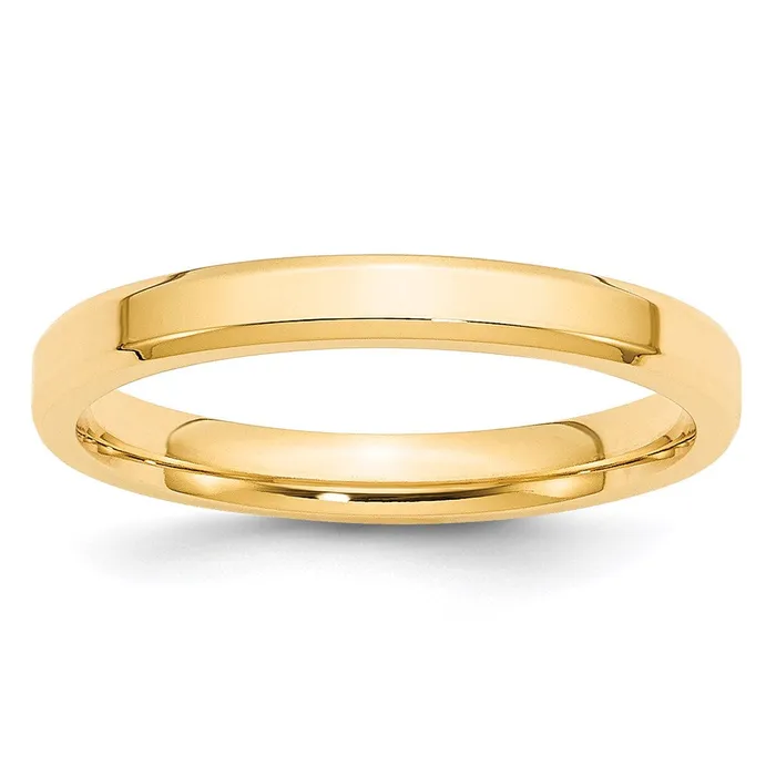 Rings Solid 10K Yellow Gold 3mm Bevel Edge Comfort Fit MensWomens Wedding Band Ring Size 8 Goldia Rings Solid 10K Yellow Gold 3mm Bevel Edge Comfort Fit MensWomens Wedding Band Ring Size 8 Goldia