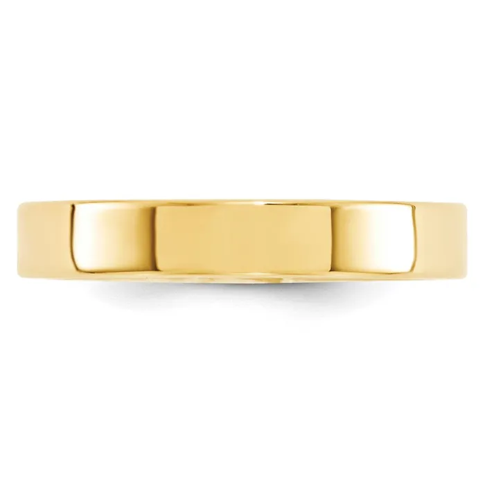 Rings Solid 14K Yellow Gold 4mm Standard Flat Comfort Fit MensWomens Wedding Band Ring Size 5 Goldia Rings Solid 14K Yellow Gold 4mm Standard Flat Comfort Fit MensWomens Wedding Band Ring Size 5 Goldia