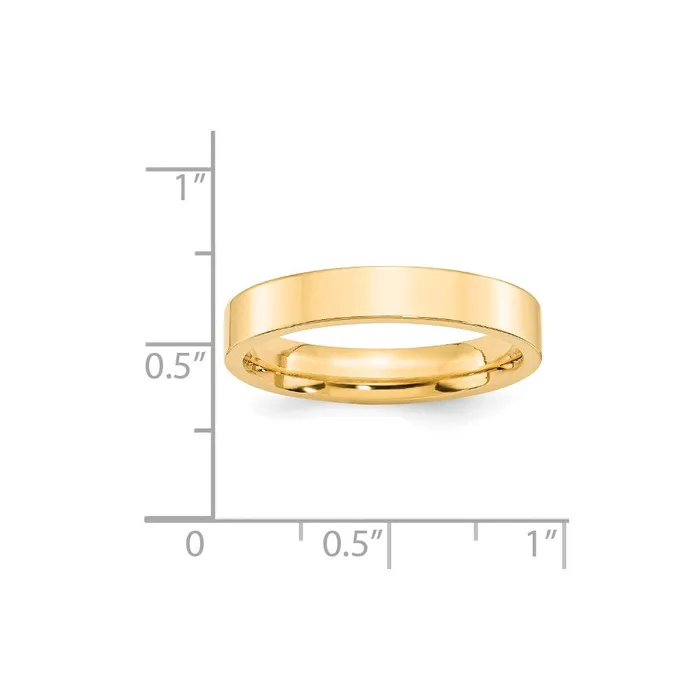 Rings Solid 14K Yellow Gold 4mm Standard Flat Comfort Fit MensWomens Wedding Band Ring Size 5 Goldia Rings Solid 14K Yellow Gold 4mm Standard Flat Comfort Fit MensWomens Wedding Band Ring Size 5 Goldia
