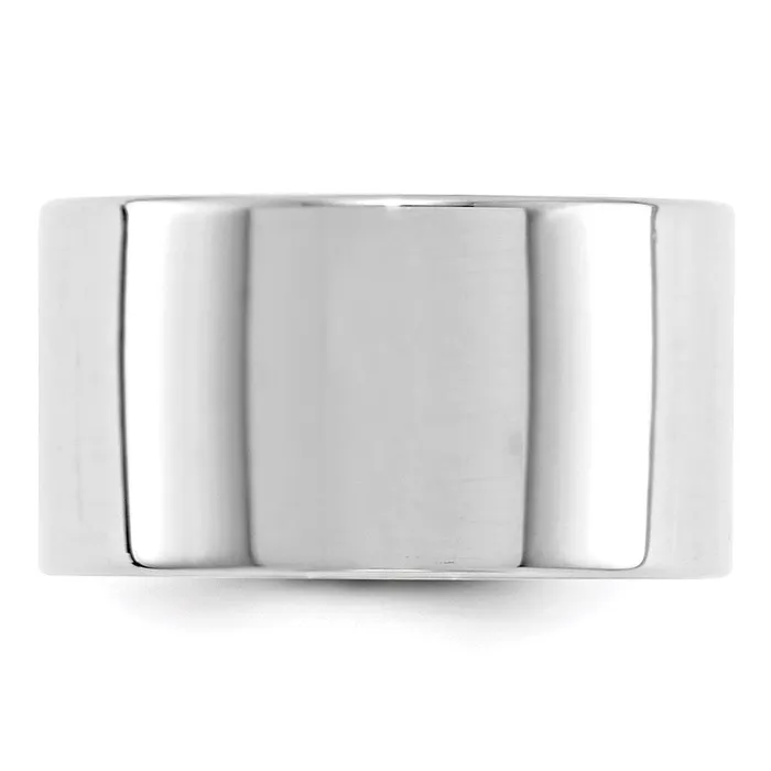 Rings Solid 18K White Gold 12mm Light Weight Flat MensWomens Wedding Band Ring Size 75 Goldia Rings Solid 18K White Gold 12mm Light Weight Flat MensWomens Wedding Band Ring Size 75 Goldia